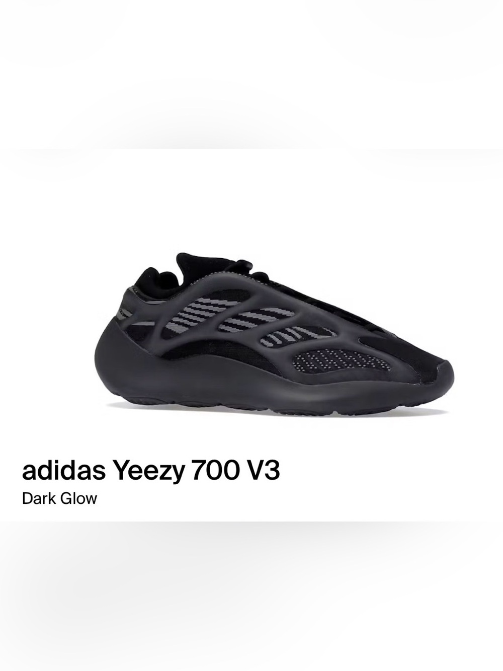 Adidas Yeezy 700 V3 Dark Glow - Black